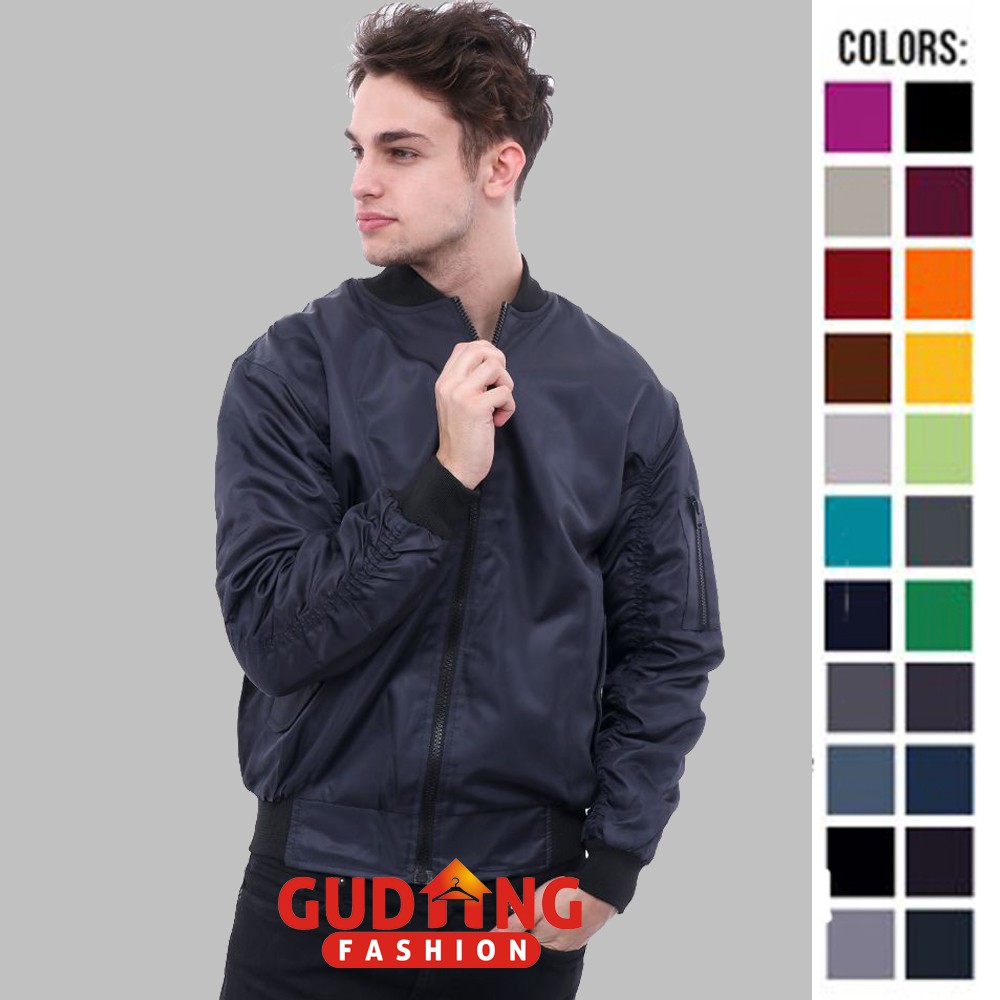 Jaket Bomber Pria Parasut Banyak Warna - JAK (COMB)