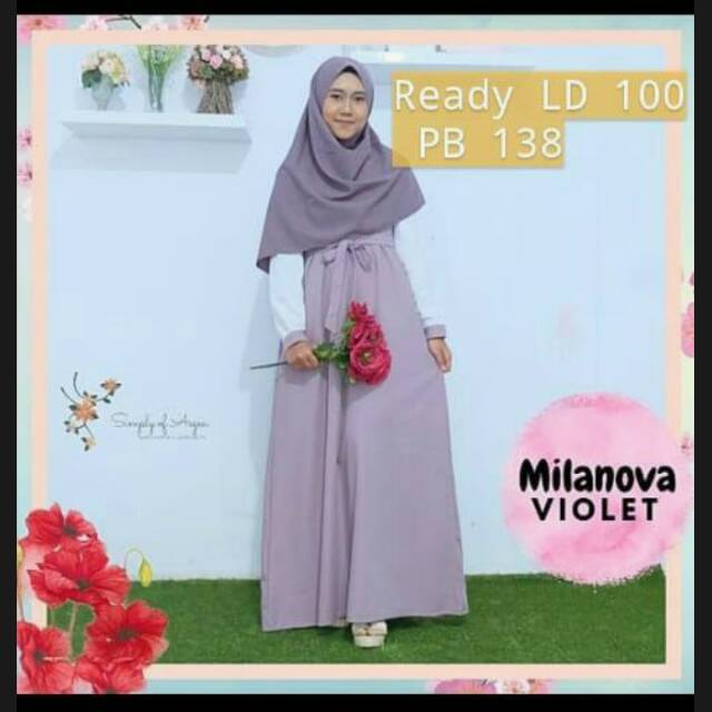 Gamis milanova violet/ gamis milanova  / gamis milanova SAE