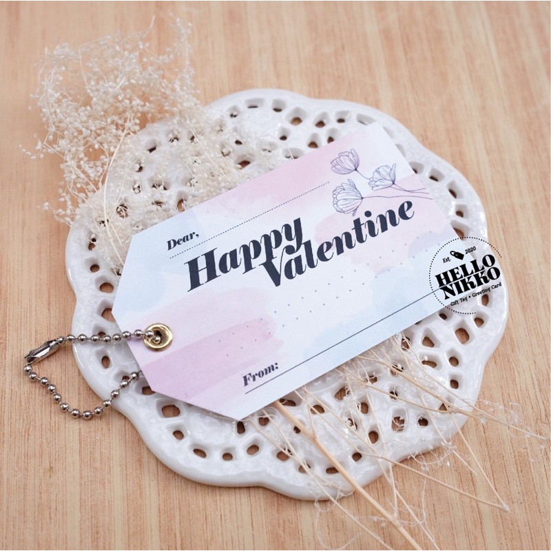 

Happy Valentine tag - kado box souvernir bouquet bunga gift hampers love