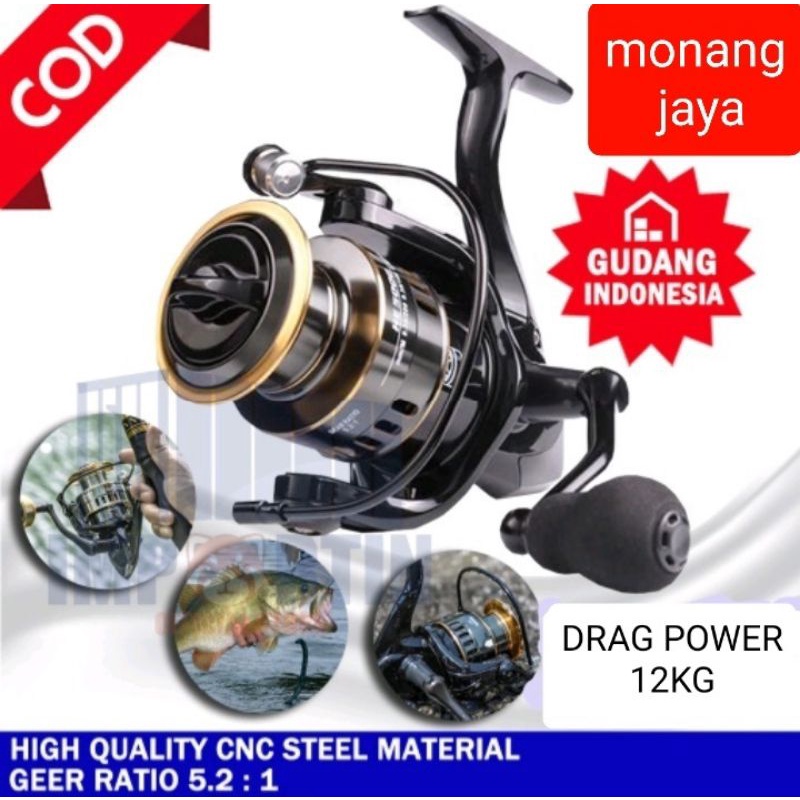 Reel Pancing HE 4000-Kekuaran12KG/ Reel Pancing Murah Kuat