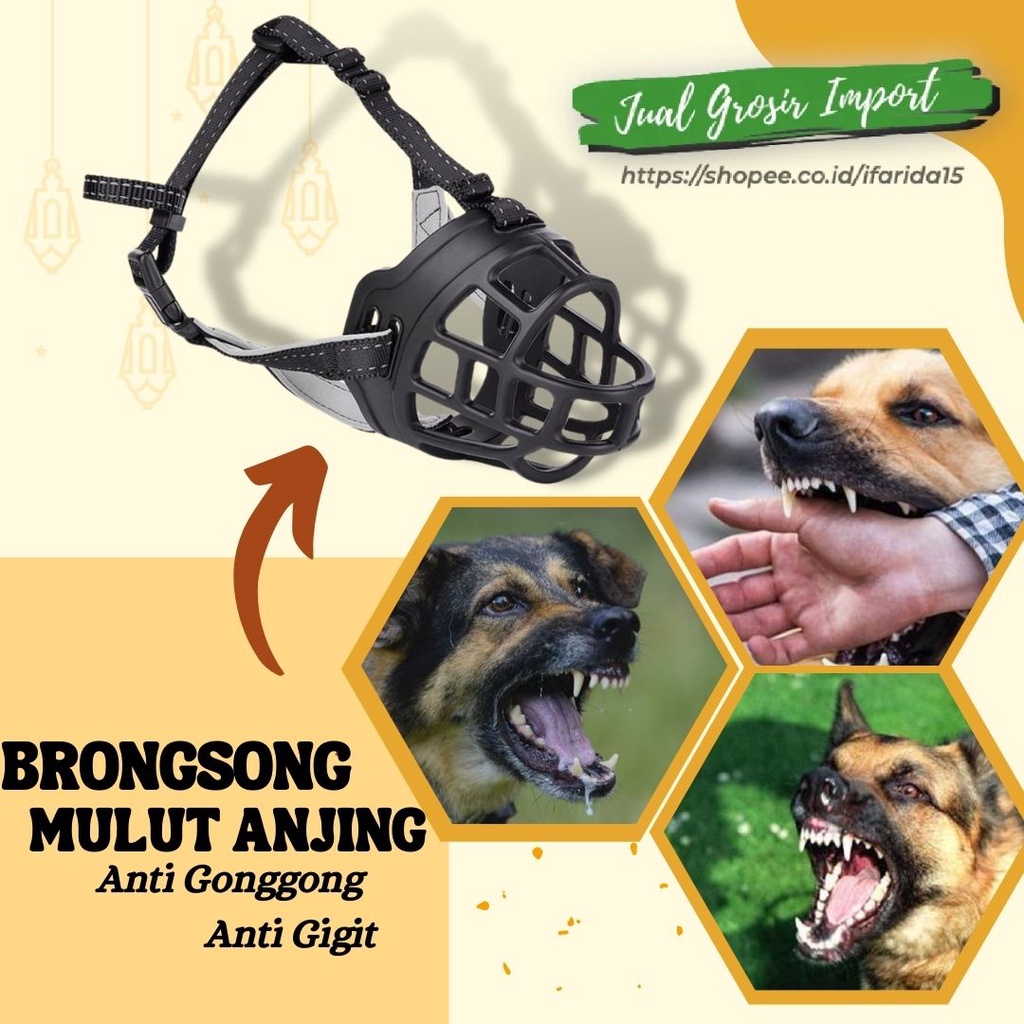 Masker Penutup Mulut Anjing Besar – Kecil Anti Gigit Gonggong