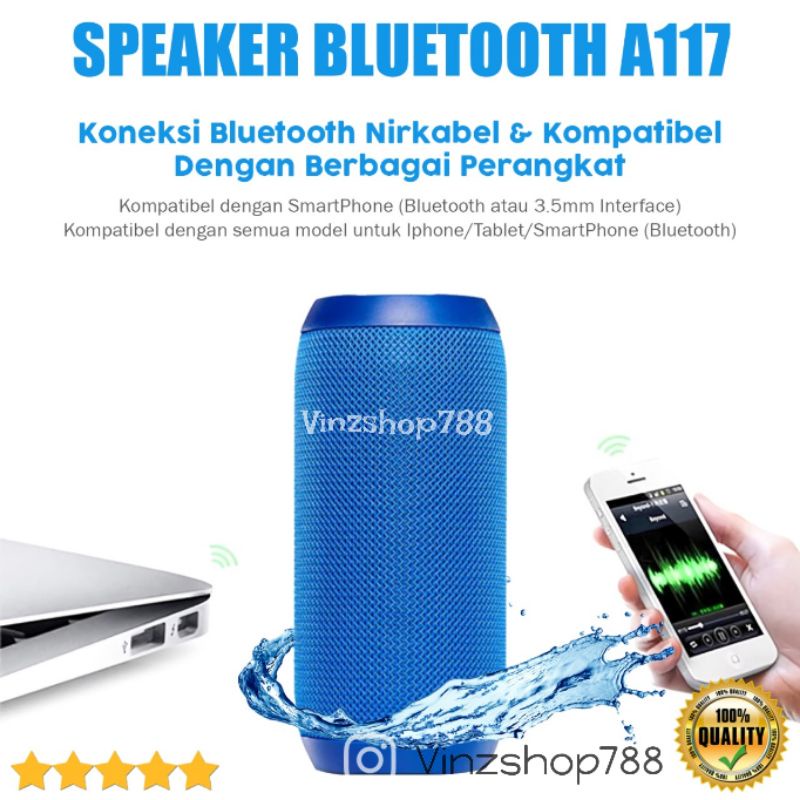 Speaker TG117 Bluetooth Wireless Spiker Charge 8+ Mini Portable / Speker TG 117 Mini Super Bass TG-117 Support USB AUX MMC Microsd