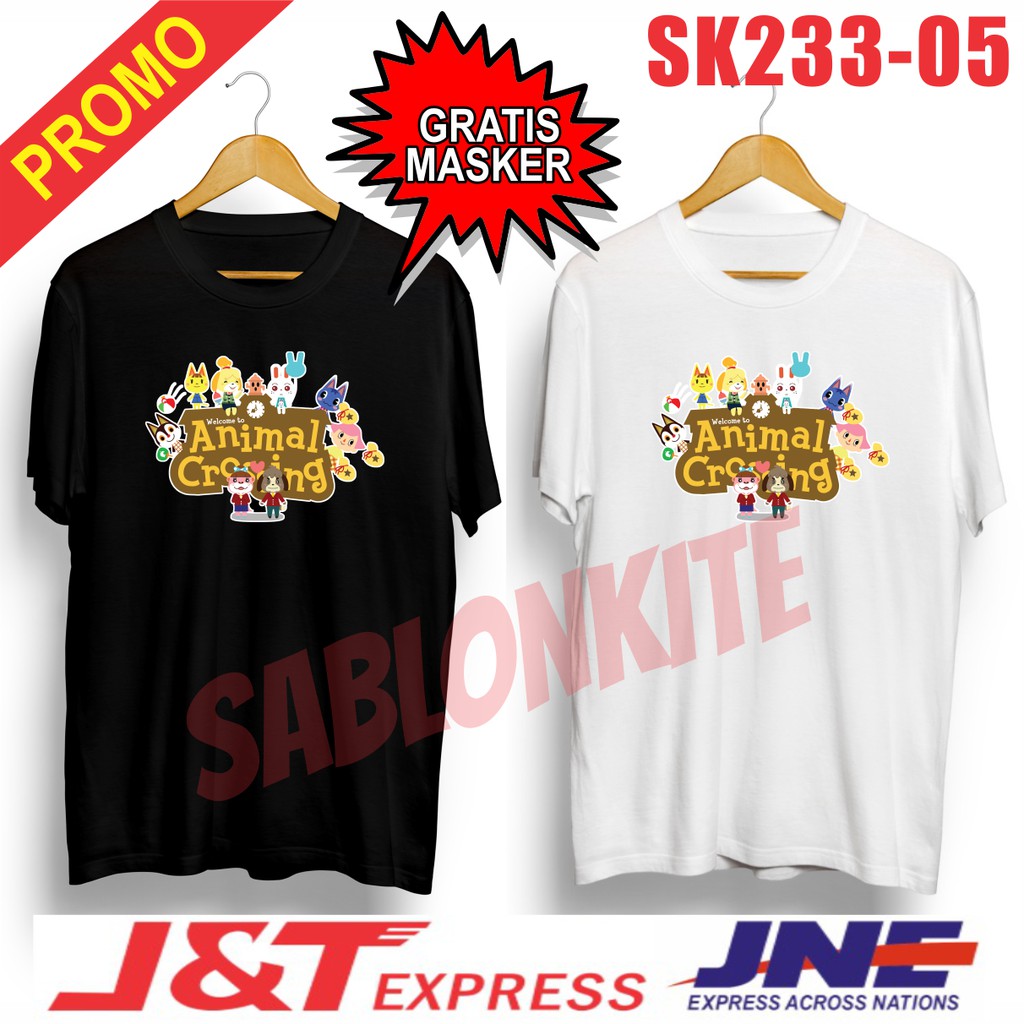 GRATIS MASCER SCUBA!!! KAOS ANIMAL CROSSING FULL MEMBER SK233 BISA CEWE COWO BAHAN COMBED 30S