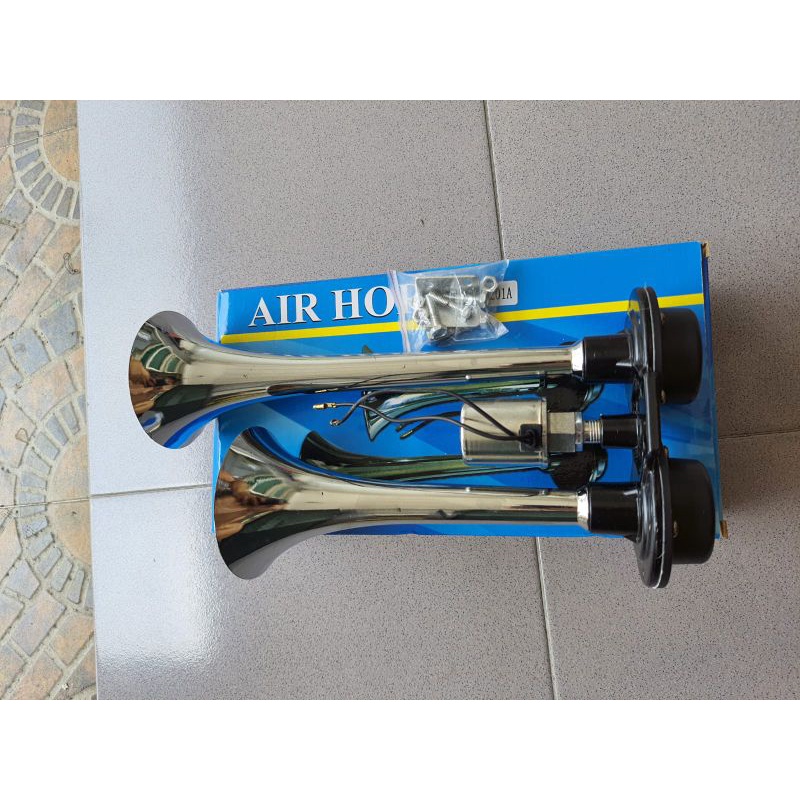 Sunkisscoo Klakson 2Corong Hino Rk Kw Pake Angin 12V 24V
