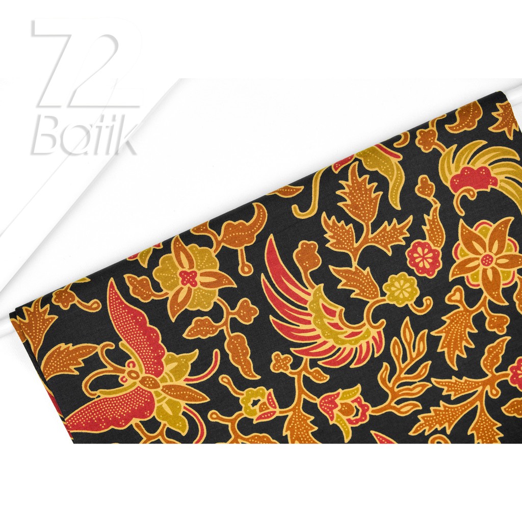 KEMEJA BATIK PRIA Lengan Pendek Premium Warna Motif Kupu Warna Hitam Orange 724771 Cap 72 - Baju Kemeja Atasan Pakaian Setelan Batik Pria Cowok Laki Laki Remaja Keluarga Kantor Lengan Pendek Modern Slimfit Slim Fit Premium Kekinian