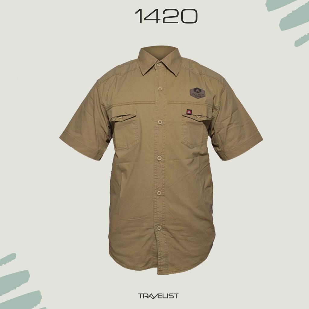 Avtech 1420 / kemeja lengan pendek / baju gunung / kemeja outdoor / pakaian lapangan / kemeja avtech