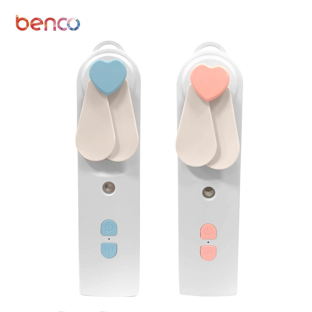 BENCO BELI 2 EXTRA 10% OFF Kipas Angin 2 in 1 dengan Humidifier Pocket Fan USB Rechargeable