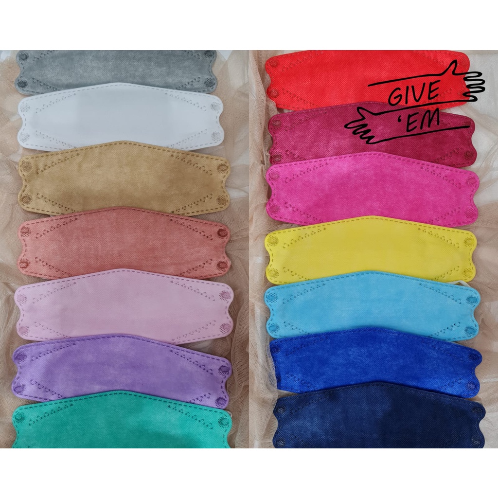 Masker KF94 KN94 Isi 10 Pcs Biji / Pack  Korea KF 94 KN 94 Warna Warni MIRIP EVO Sensi 4 ply Disposa