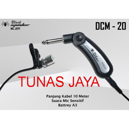 Mic Jepit Black Spider DCM - 20