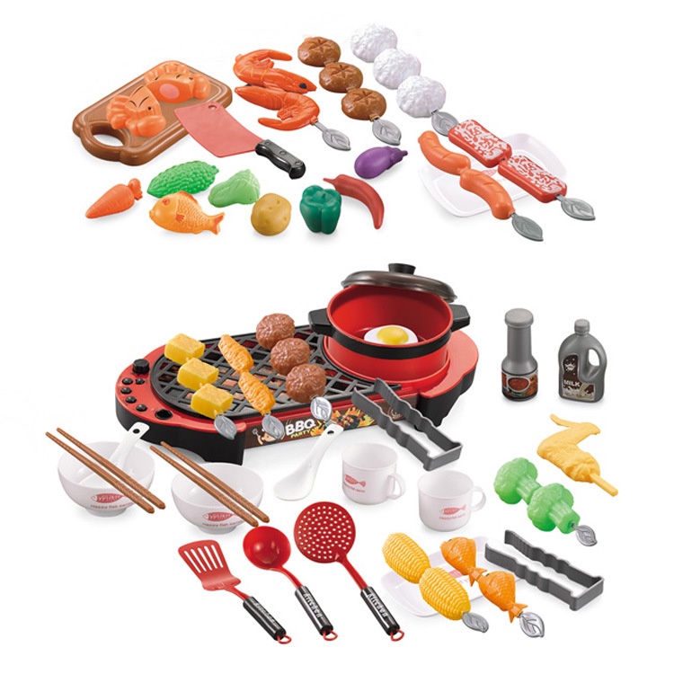 [FUNNY]Mainan BBQ Steamboat Set Terlengkap 69pcs Dengan Spraymist / Mainan Anak Masak Masak