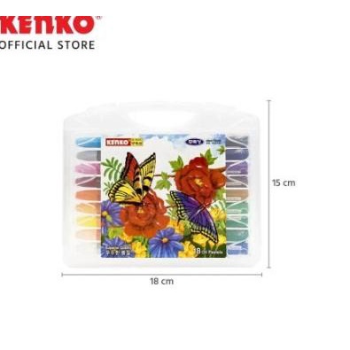

18 color oil pastel pp case kenko