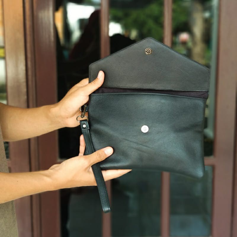 Clucth Handbag Pouch Kulit Asli Pria Wanita -  VAGANZA Leather