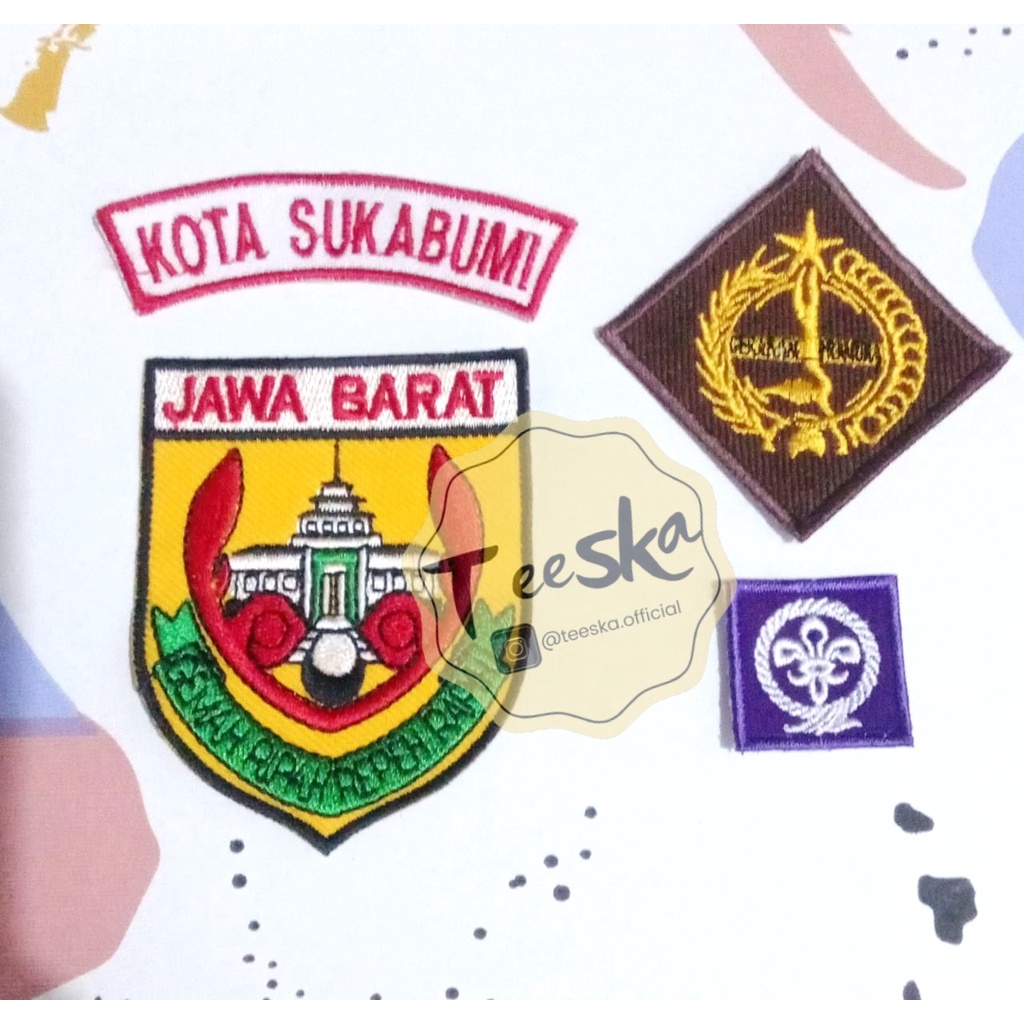 Jual Set Atribut Seragam Pramuka Logo Tunas Kelapa Dan Wosm, Logo ...