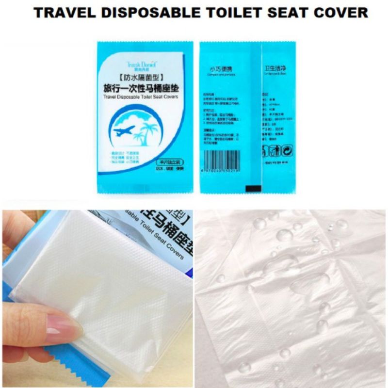 Alas Duduk Kloset Travel WC Umum Disposable Seat Cover Plastik Toilet Duduk Alas Plastik Closet Toilet Seat Cover