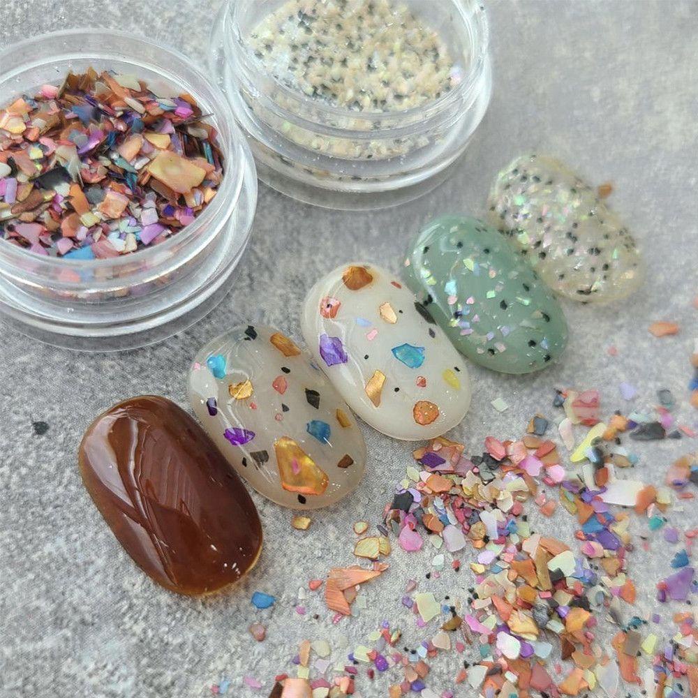 Batu Kerang Laut Nanas Multicolor Hadiah DIY 3D Nail Art