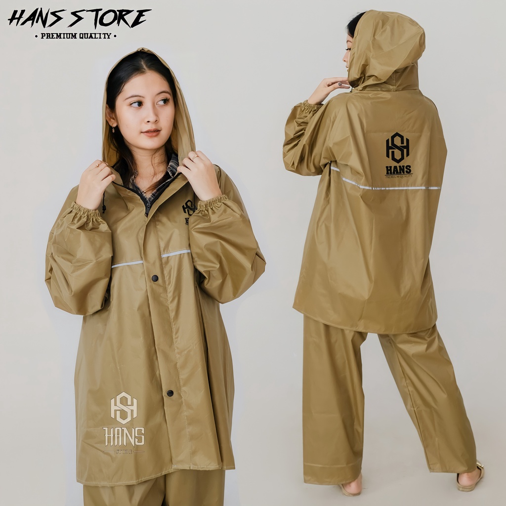 JAS HUJAN, RAINCOAT Pria Wanita Terbaik By HANS Anti Rembes CREM