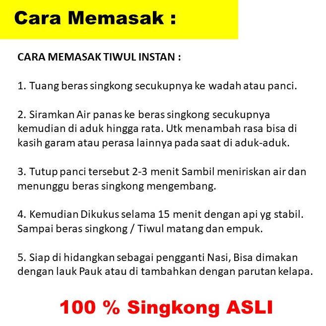 

❋Baru✯☊ PROMO Beras Tiwul Oyek Kebumen Nasi Thiwul Singkong ASLI D36 ☊