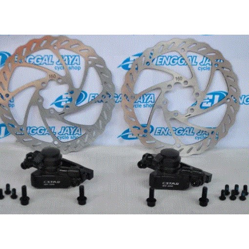 Brake Set Mecanic Disc Brake - Paket Rem Mekanik Sepeda 1 Set Rotor Caliper Cakram - Mecanic Brake S