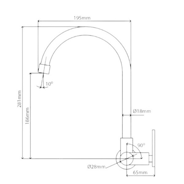 Kran Dapur-Keran Angsa Pipa / Kitchen tembok wall Bak Cuci Piring BCP 55518