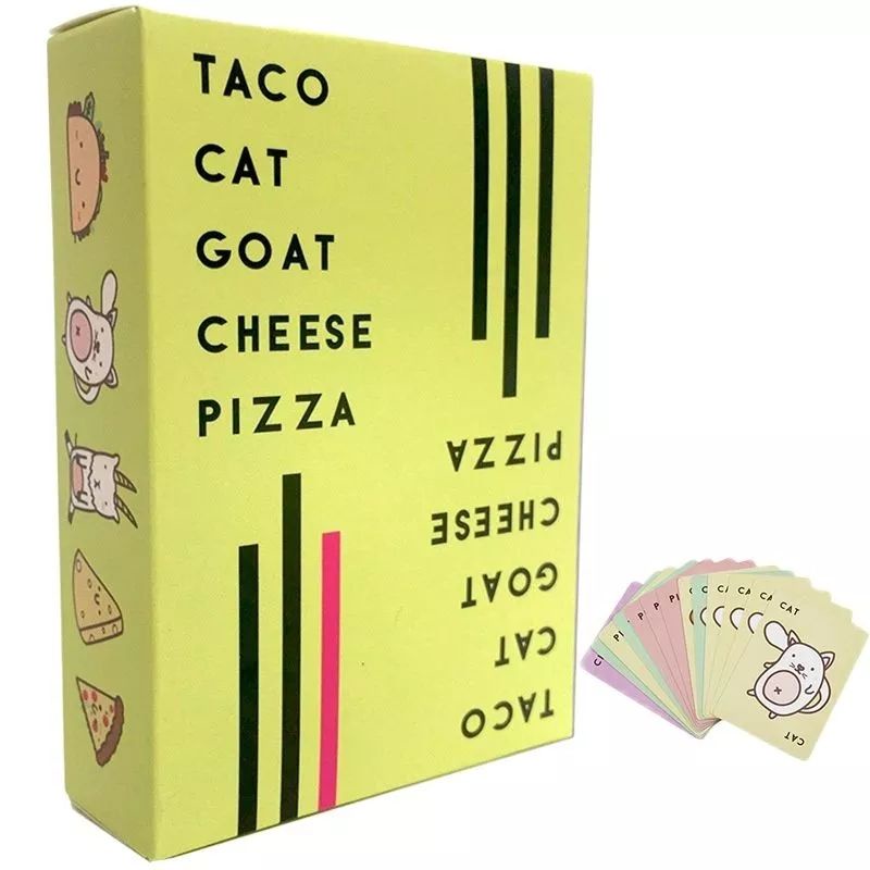 Taco Cat Goat Cheese Pizza Game cards