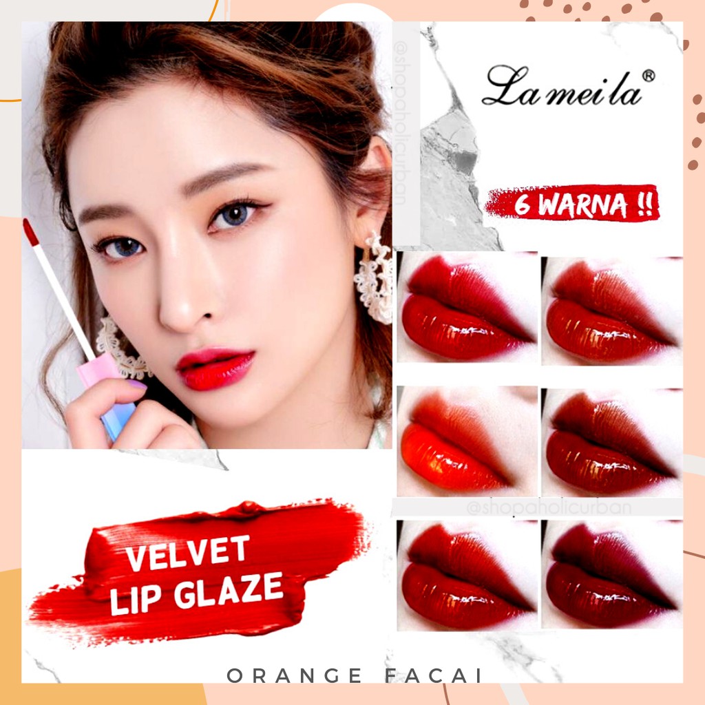 LIPSTIK LAMEILA VELVET LIP GLAZE Moisturizing Lameila Lip Tint