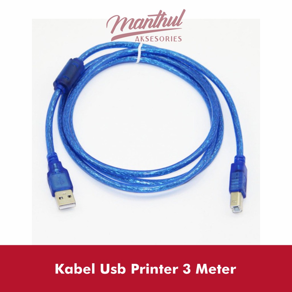 KABEL USB PRINTER 3M / 3 METER / 3 M GOOD QUALITY