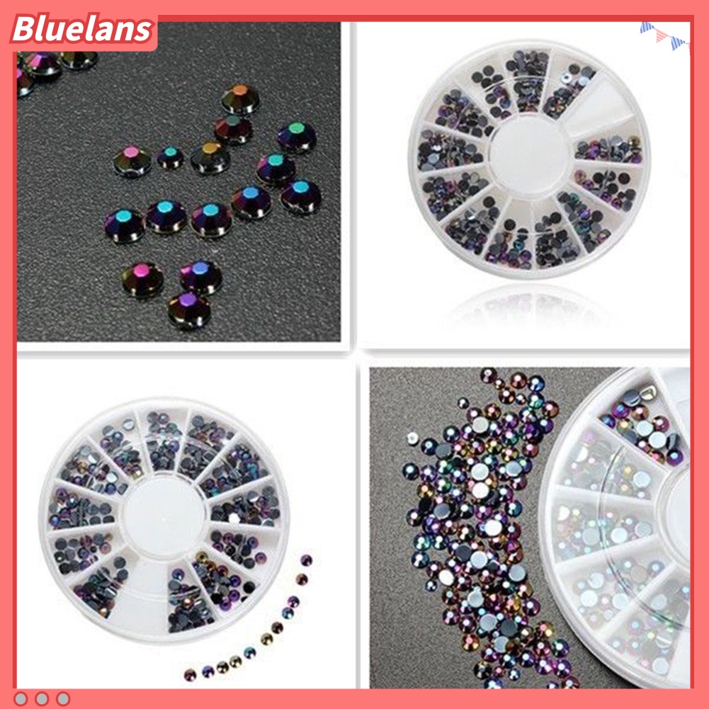 Bluelans Roda Dekorasi Nail Art / Manicure DIY Bentuk Bintang Warna-Warni