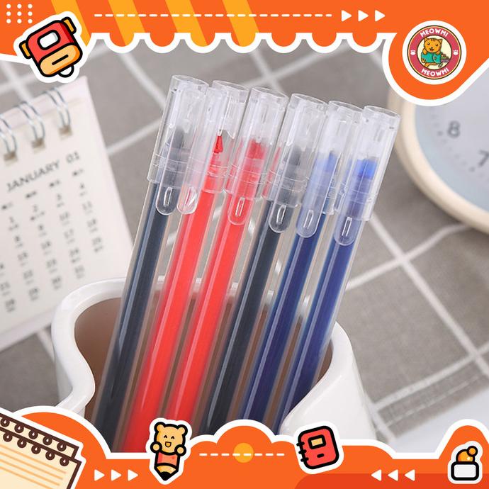 

] Pulpen Cair 0.5mm Tip Jarum Neutral Pen Alat Tulis Kantor PN0358