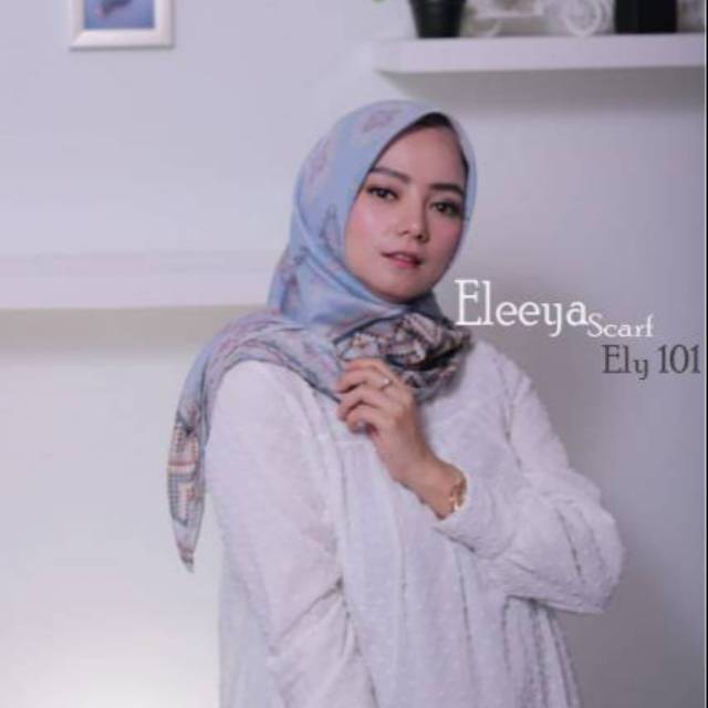 HIjAB SEGIEMPAT MOTIF ELY 101 || Eleeya Scarf