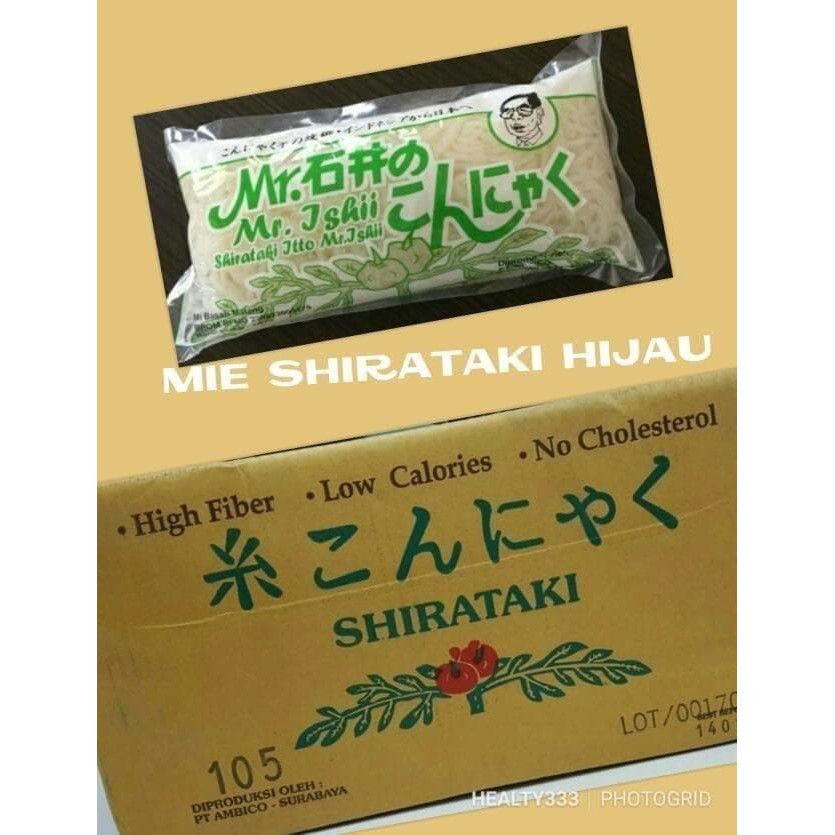 

Mie Shirataki Wet noodles isshi ito hijau isi 25