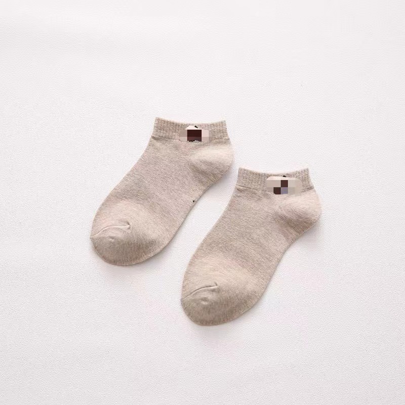 【CT】Kaos Kaki Fashion Unisex Motif Line Beruang Brown Wanita Pria Murah Import #KK 01-KHAKI