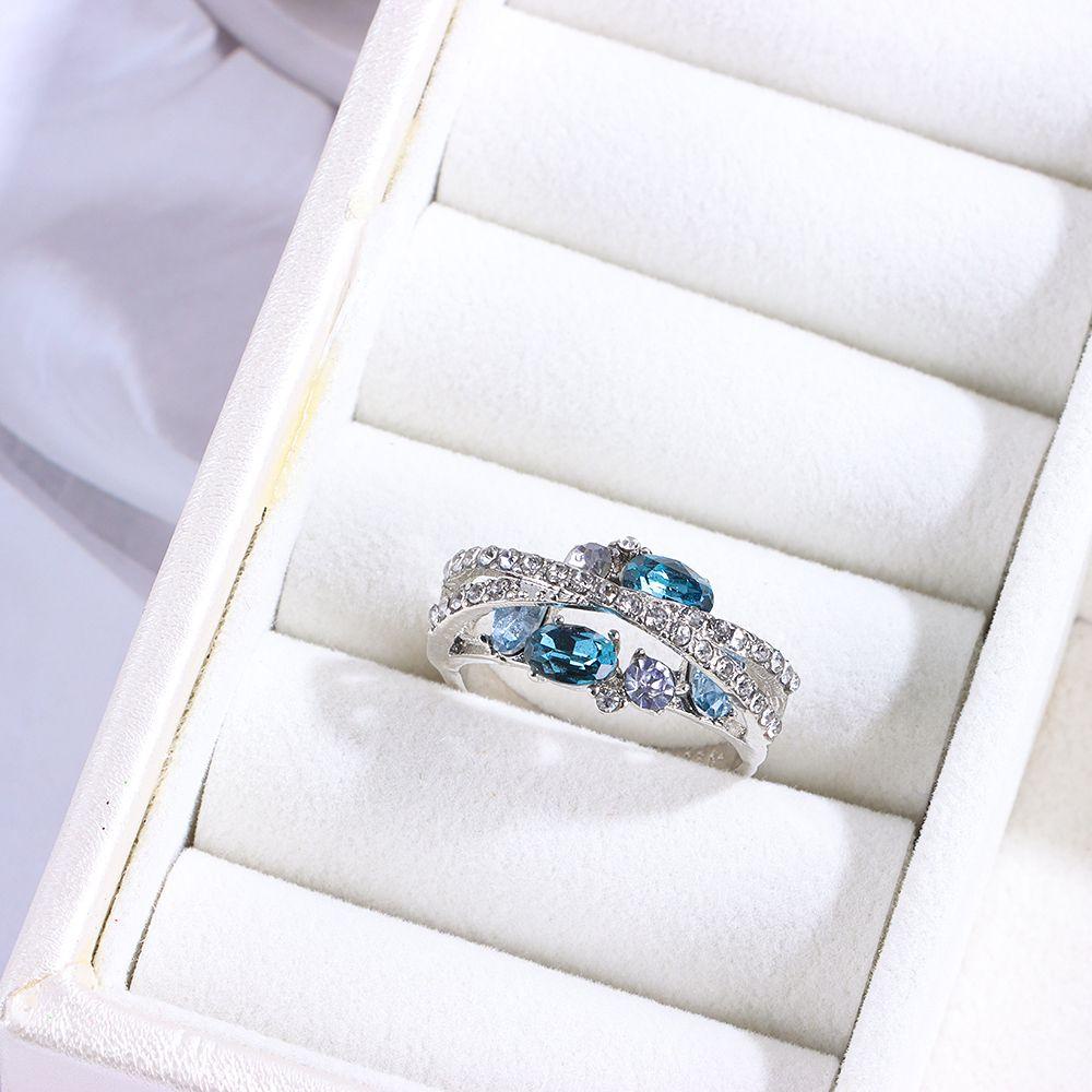 Lily Cincin Kawin Hadiah Hari Kasih Sayang Wanita Perak Moissanite