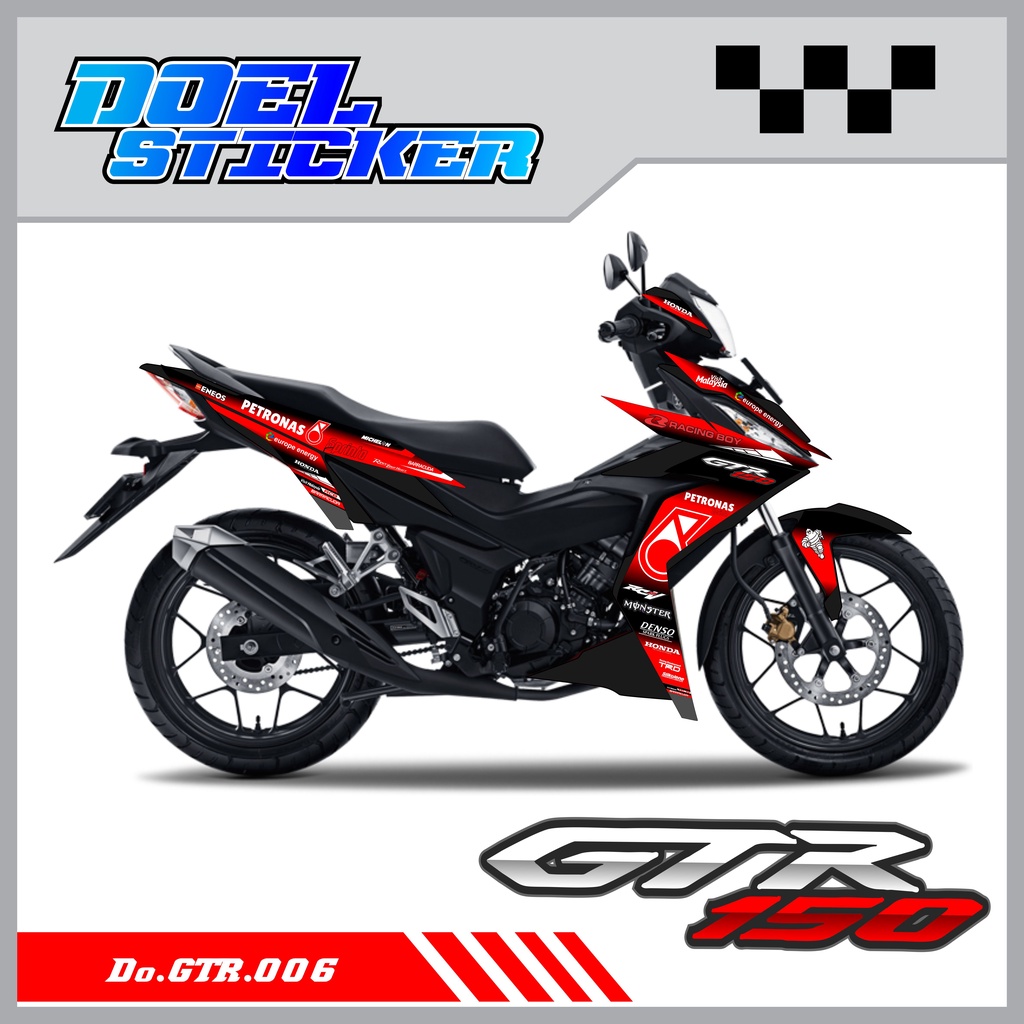 STICKER STRIPING GTR 150 - STICKER STRIPING LIST VARIASI HOLOGRAM , CROME GTR 150 DOEL 006