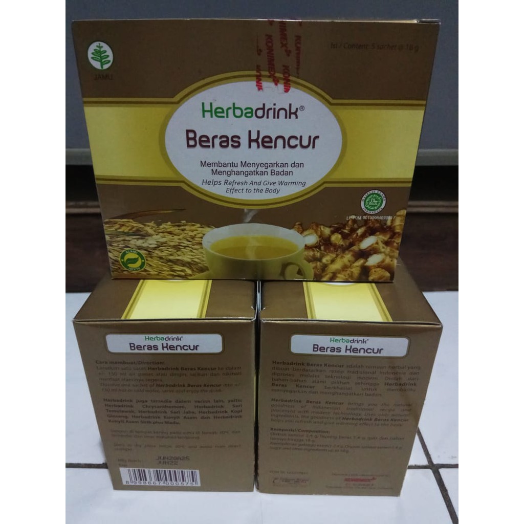 

HERBADRINK BERAS KENCUR menyegarkan sekaligus menghangatkan badan
