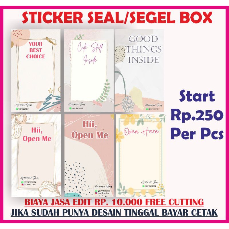 

(MURAH) STIKER SEGEL BOX-STIKER SEAL BOX. STIKER GIFT. GIFT BOX. STIKER AESTHETIC. STIKER KEKINIAN