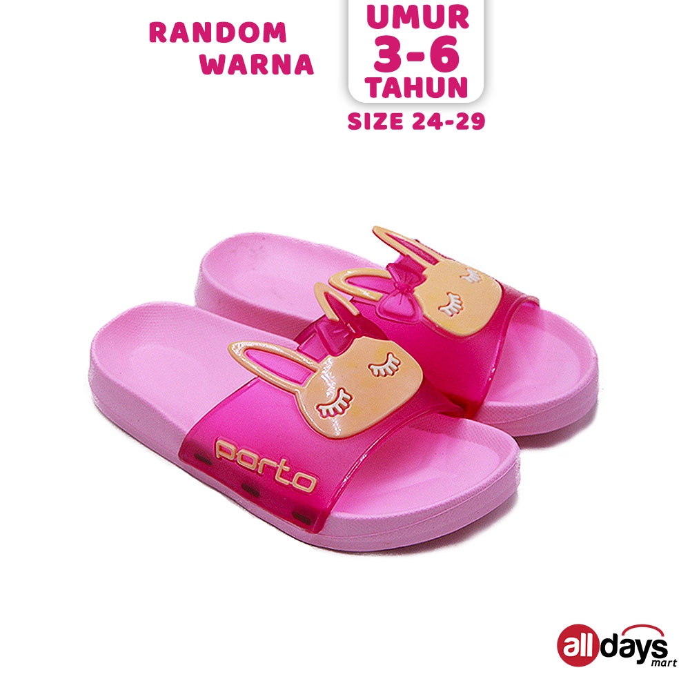 Porto Sandal  Selop  Anak Perempuan  909 Random Warna Size 24 