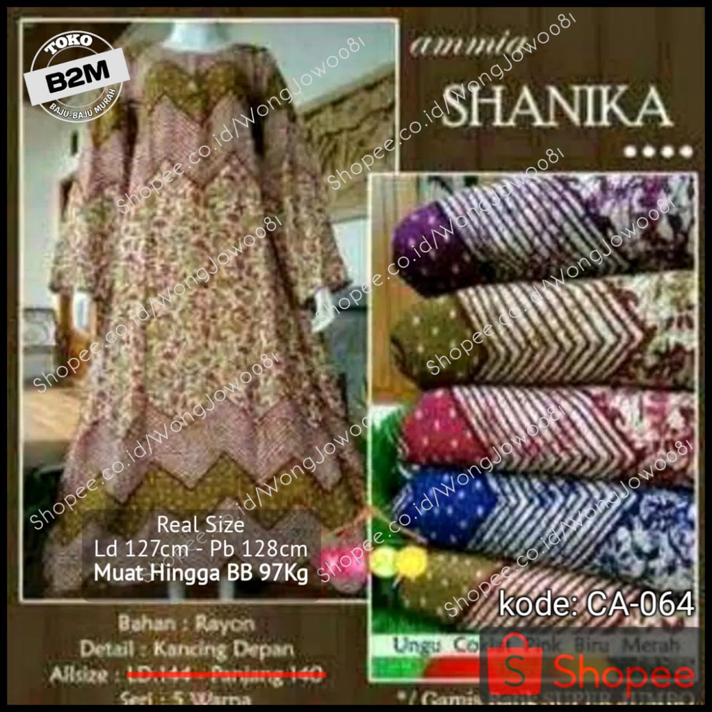 Long Dres Lengan Panjang JUMBO Shanika, Longdres Jumbo, Long dress Jumbo Busui - Kode: CA-064 - B2M