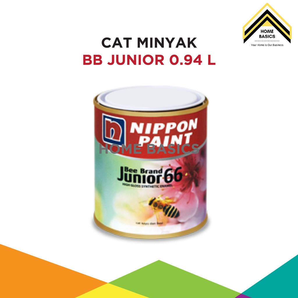 Cat Minyak Bee Brand Junior 66 Nippon Paint 0.94 Liter / Cat Kayu / Cat Besi