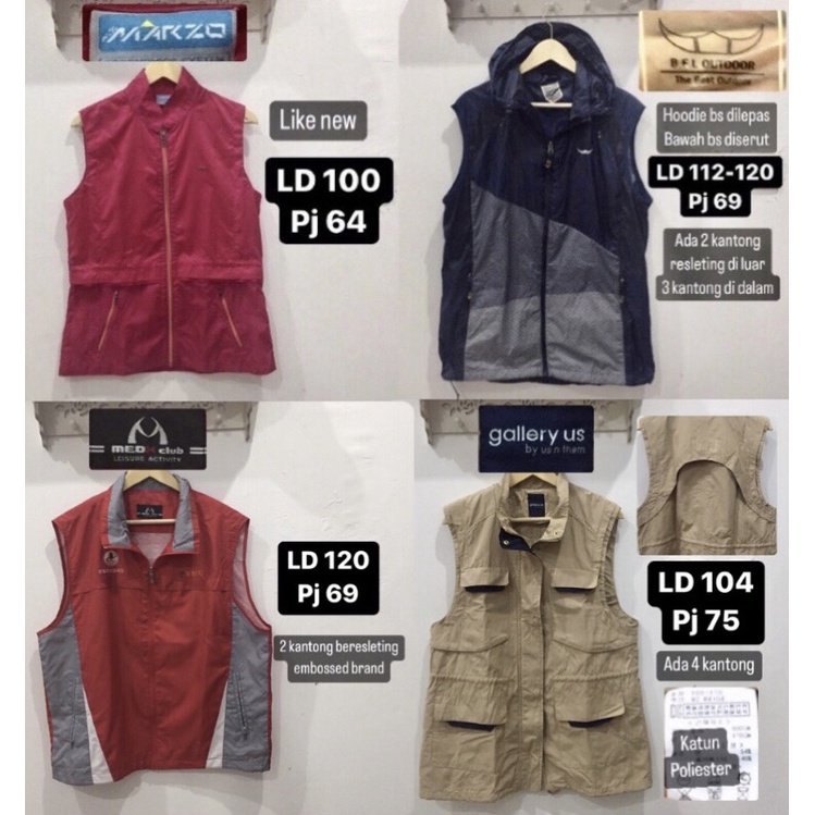 Jaket rompi vest casual sport preloved