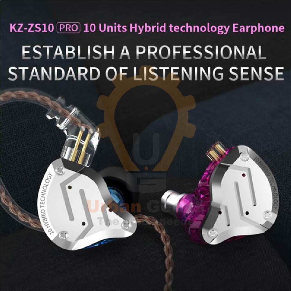 In Ear Earphone Knowledge Zenith KZ ZS10 PRO Original With Mic Alt ZST ZS3 ED12 ZS6 - PRO