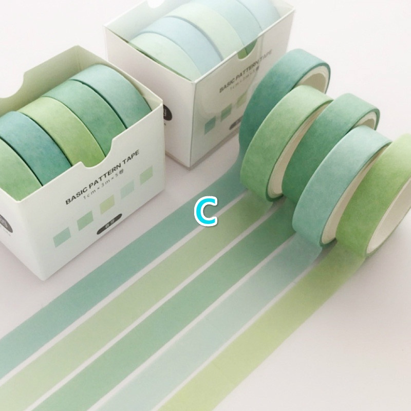 5 Roll/set Washi Tape Scrapbooking Tape for Scrapbooking DIY School Office Supplies Student Cute Gift