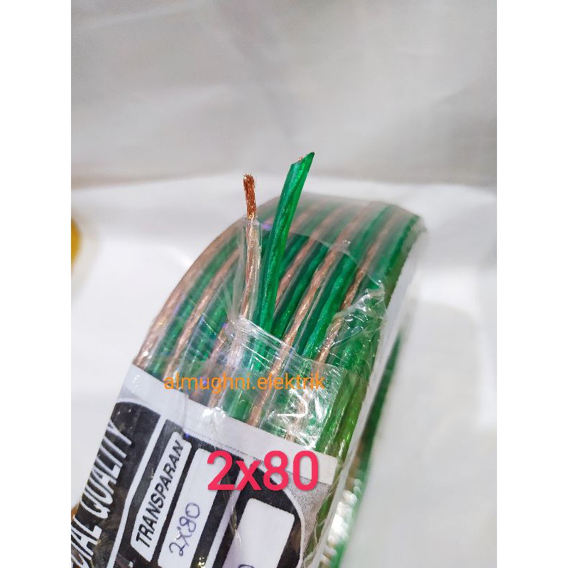 kabel serabut transparan body besar kabel audio kabel 2x80