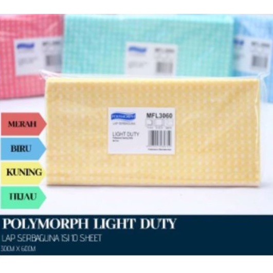 Kain Lap Multifungsi Polymorph Heavy Duty Isi 10 Sheet Murah