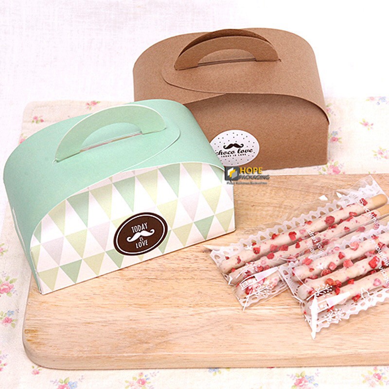 [ 3 PCS ] Paper box  motif segitiga snack kue gift box hadiah souvenir 13x6.5x4.2