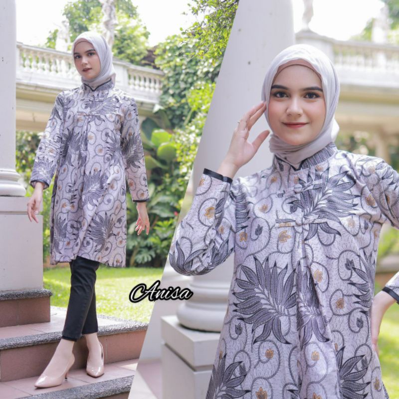 Terlaris SERUT GENES JELITA TUNIC NAVBOR YELBOR WHITBOR CREAMBOR TUNIK BATIK MODERN HRB030 DOLBI DOB