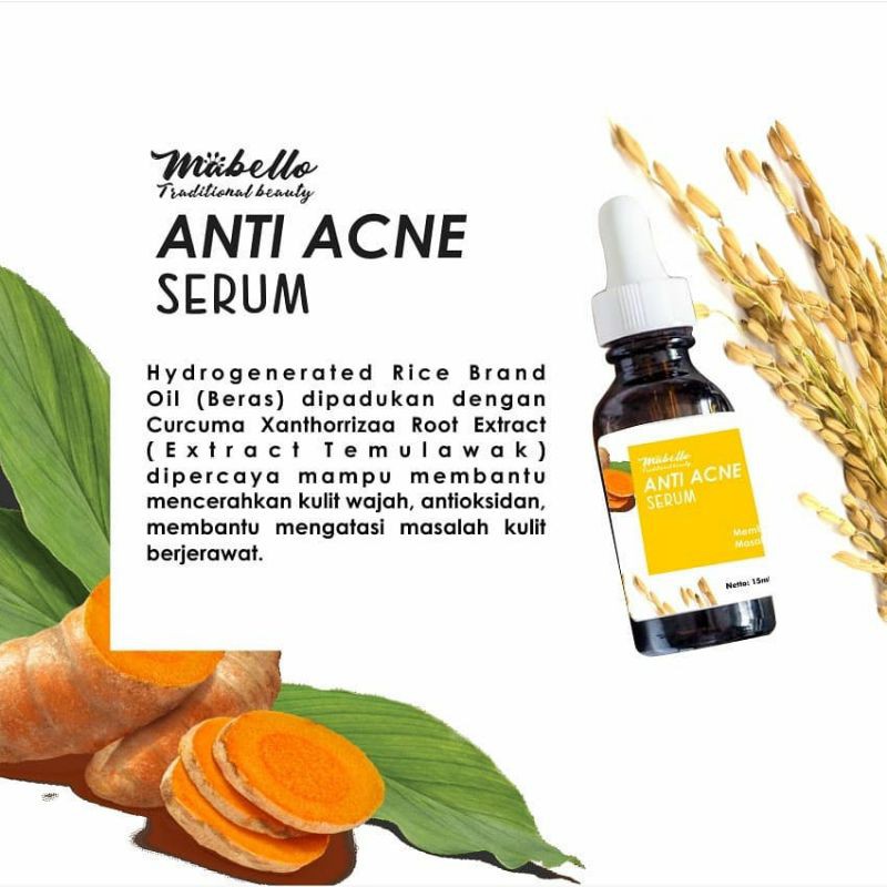 Mabello Anti Acne Natural Serum / Serum Mabello Anti Jerawat