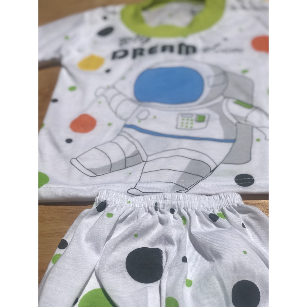 [STO.PJMAST]Setelan Bayi Panjang Motif Astronot Umur 3 - 18 Bulan