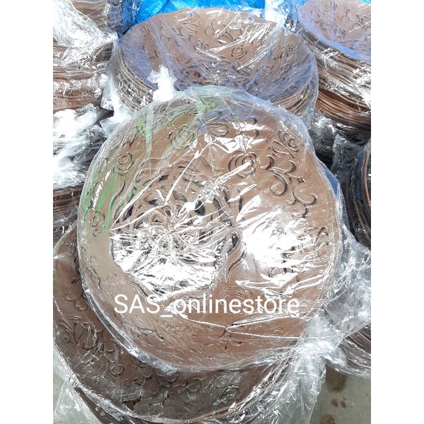 Piring makan rotan plastik(1 Lusin)12pcs/Piring jikin plastik mawar