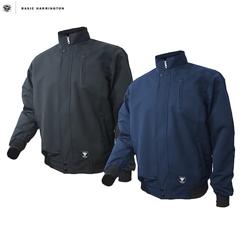 jaket taslan waterproof pria polos jaket parasut pria - Hitam