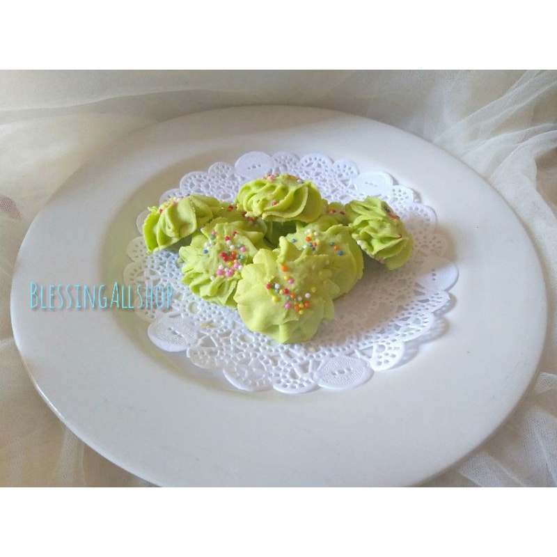 

Semprit pandan - kue kering semprit pandan premium